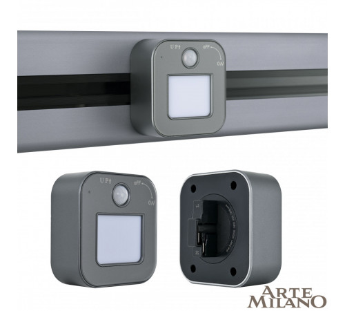 Трековая подсветка Arte Milano Am-track-sockets 380022TLS/LWS Grey Трековая подсветка Arte Milano Am-track-sockets 380022TLS/LWS Grey