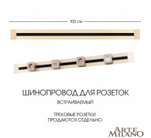 Встраиваемый шинопровод Arte Milano Am-track-sockets 382301TB/100 Gold