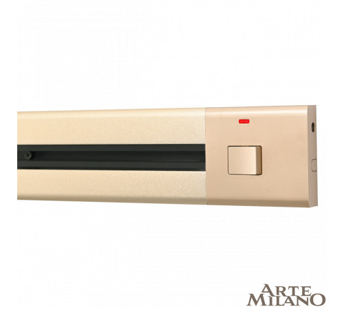 Накладной шинопровод с выключателем Arte Milano Am-track-sockets 385201TOB/100 Gold