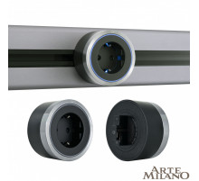 Трековая розетка Arte Milano Am-track-sockets 380066TS LED/ES Grey