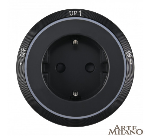 Трековая розетка Arte Milano Am-track-sockets 380066TS LED/ES Black Трековая розетка Arte Milano Am-track-sockets 380066TS LED/ES Black