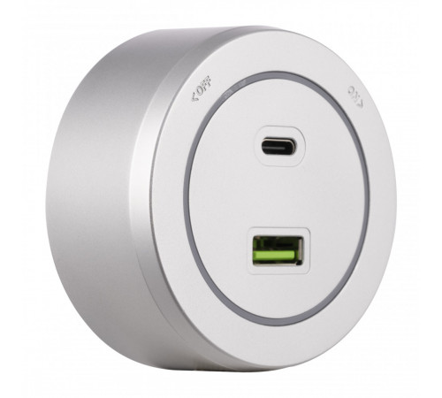 Трековая розетка Arte Milano Am-track-sockets-39 399731TS/USB-Type-C Silver Трековая розетка Arte Milano Am-track-sockets-39 399731TS/USB-Type-C Silver