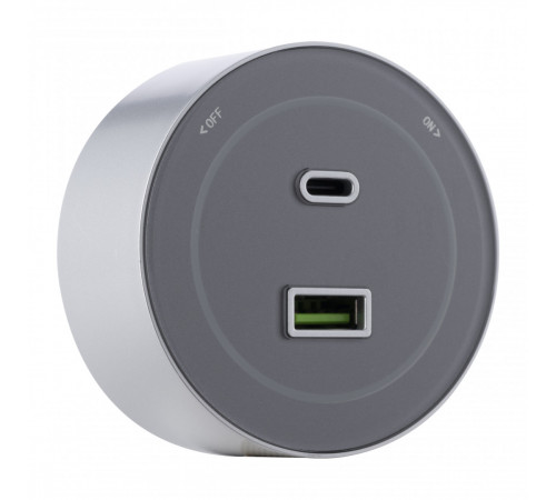 Трековая розетка Arte Milano Am-track-sockets-39 399732TS/USB-Type-C Grey Трековая розетка Arte Milano Am-track-sockets-39 399732TS/USB-Type-C Grey