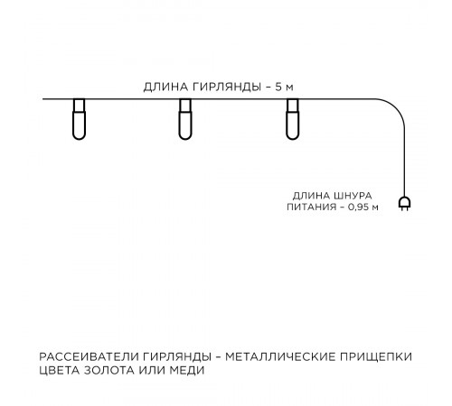 Гирлянда светодиодная Прищепка Apeyron Прищепка 15-60 Гирлянда светодиодная Прищепка Apeyron Прищепка 15-60