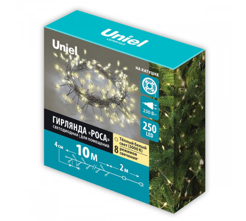 Гирлянда Роса Uniel ULD-S1000-250/DTA WARM WHITE IP20 DEWDROP UL-00012124 Гирлянда Роса Uniel ULD-S1000-250/DTA WARM WHITE IP20 DEWDROP UL-00012124