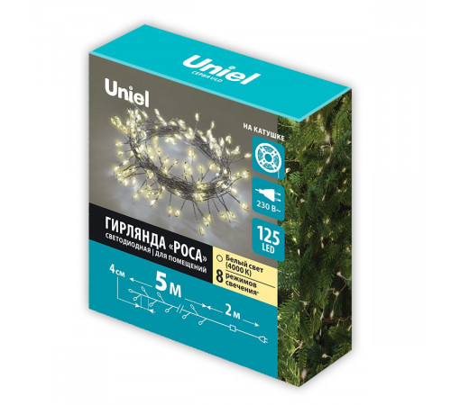 Гирлянда Роса Uniel ULD-S0500-125/DTA WARM WHITE IP20 DEWDROP UL-00012122 Гирлянда Роса Uniel ULD-S0500-125/DTA WARM WHITE IP20 DEWDROP UL-00012122