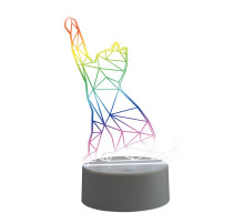 Фигурка светодиодная «Кошка» Uniel (UL-00007419) ULI-M501 RGB/3AAA Catty/White