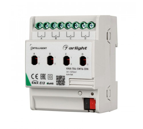 Релейный модуль Arlight KNX-704-SW16-Din (Bus, 4x16A) 025661 Релейный модуль Arlight KNX-704-SW16-Din (Bus, 4x16A) 025661