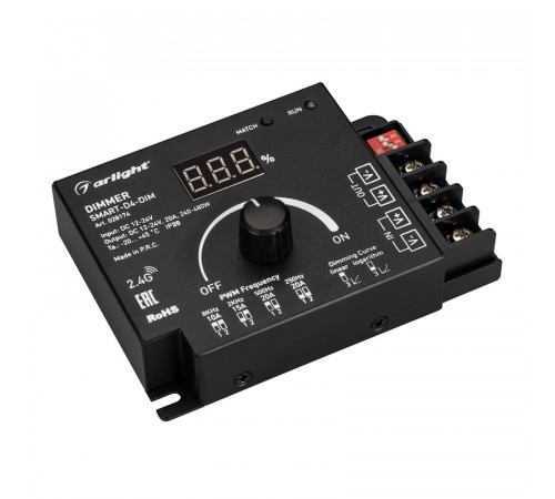 Диммер Arlight Smart-D4-Dim (12-24V, 1x20A. 2.4G) 028174 Диммер Arlight Smart-D4-Dim (12-24V, 1x20A. 2.4G) 028174