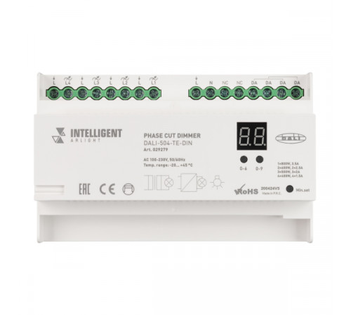 Диммер Arlight DALI-504-TE-DIN 230V 4x2A 029279 Диммер Arlight DALI-504-TE-DIN 230V 4x2A 029279