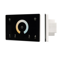 Панель Arlight Sens Smart-P81-Mix Black (230V, 4 зоны, 2.4G) 028401