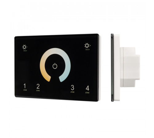 Панель Arlight Sens Smart-P81-Mix Black (230V, 4 зоны, 2.4G) 028401 Панель Arlight Sens Smart-P81-Mix Black (230V, 4 зоны, 2.4G) 028401