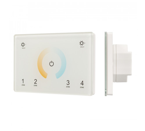 Панель Arlight Sens Smart-P81-Mix White (230V, 4 зоны, 2.4G) 028400 Панель Arlight Sens Smart-P81-Mix White (230V, 4 зоны, 2.4G) 028400