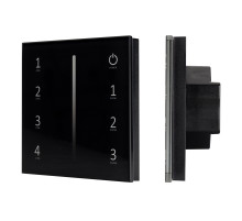 Панель Arlight Sens Smart-P17-Dim Black (230V, 4 зоны, 2.4G) 028129