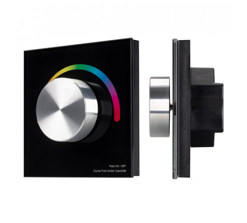 Панель Arlight Smart-P5-RGB-G-IN Black (3V, Rotary, 2.4G) 033757 Панель Arlight Smart-P5-RGB-G-IN Black (3V, Rotary, 2.4G) 033757