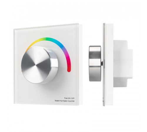 Панель Arlight Smart-P5-RGB-G-IN White (3V, Rotary, 2.4G) 033756 Панель Arlight Smart-P5-RGB-G-IN White (3V, Rotary, 2.4G) 033756