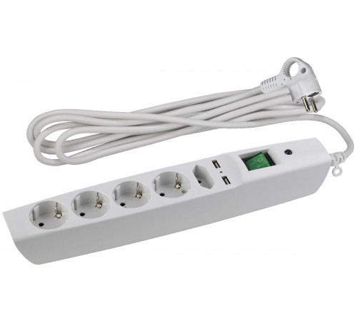 Сетевой фильтр Эра SFU-5es-2m-W C0043327 Сетевой фильтр Эра SFU-5es-2m-W C0043327