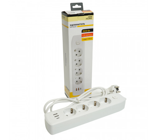 Удлинитель Stekker Home plus HM08-43-02 49971 Удлинитель Stekker Home plus HM08-43-02 49971