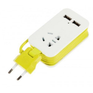 Удлинитель (UL-00003429) Uniel 1гн х 1,5м б/з Travel S-CT1-1,5U White/Green