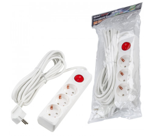 Удлинитель бытовой Uniel Ultra S-GCU3-5B WHITE UL-00010018 Удлинитель бытовой Uniel Ultra S-GCU3-5B WHITE UL-00010018