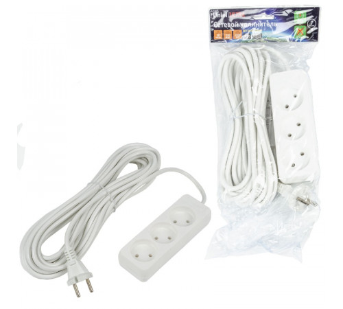 Удлинитель бытовой Uniel Ultra S-CU3-7 WHITE UL-00009986 Удлинитель бытовой Uniel Ultra S-CU3-7 WHITE UL-00009986