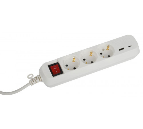 Удлинитель электрический Эра UB-3es-1,5m-USB Б0052897