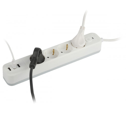 Сетевой фильтр Эра USF-4es-1,5m-3xUSBA-W Б0059567 Сетевой фильтр Эра USF-4es-1,5m-3xUSBA-W Б0059567
