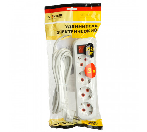 Удлинитель четырехместный Stekker Home 49359 Удлинитель четырехместный Stekker Home 49359