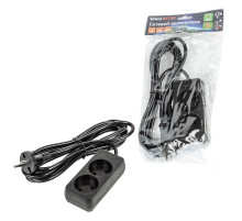 Удлинитель бытовой Uniel Ultra S-CU2-3 BLACK UL-00009976