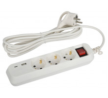 Удлинитель электрический Эра UB-3es-3m-USB Б0052898