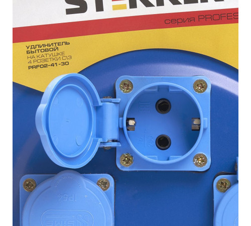 Удлинитель на металлической катушке 4-местный Stekker PRF02-41-30 30м 39296 Удлинитель на металлической катушке 4-местный Stekker PRF02-41-30 30м 39296