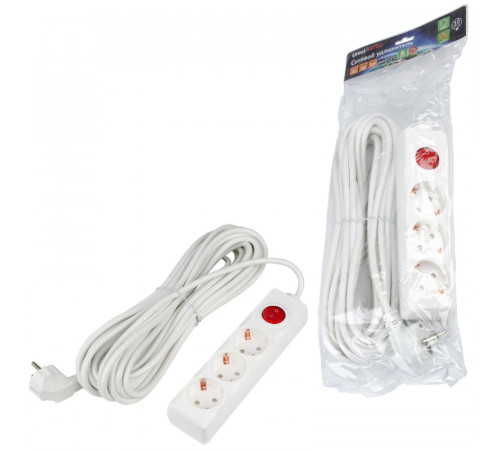 Удлинитель бытовой Uniel Ultra S-GCU3-10B WHITE UL-00010014 Удлинитель бытовой Uniel Ultra S-GCU3-10B WHITE UL-00010014