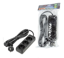 Удлинитель бытовой Uniel Ultra S-CU3-3 BLACK UL-00009983