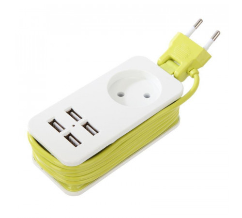 Удлинитель (UL-00003331) Uniel 1гн х 1,5м б/з Travel S-CT1-1,5U White/Green Удлинитель (UL-00003331) Uniel 1гн х 1,5м б/з Travel S-CT1-1,5U White/Green