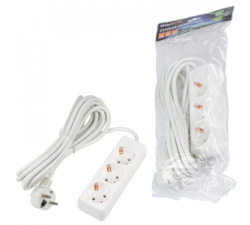 Удлинитель бытовой Uniel Ultra S-GCU3-5 WHITE UL-00010002 Удлинитель бытовой Uniel Ultra S-GCU3-5 WHITE UL-00010002