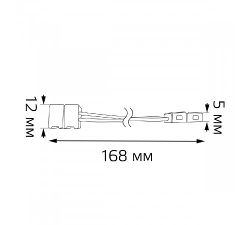 Коннектор гибкий для светодиодной ленты 2835/60SMD Gauss (3 шт) 241204000 Коннектор гибкий для светодиодной ленты 2835/60SMD Gauss (3 шт) 241204000