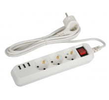 Удлинитель электрический Эра U-3es-1,5m-USB Б0052900