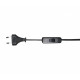 Шнур с переключ черный (10 шт в упаковке) Kink Light  A2300,19