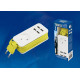 Удлинитель (UL-00003331) Uniel 1гн х 1,5м б/з Travel S-CT1-1,5U White/Green