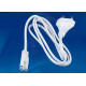Провод для монохромной светодиодной ленты Neon (UL-00005799) Uniel UCX-SP4/N22 White 1 Sticker