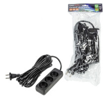 Удлинитель бытовой Uniel Ultra S-CU3-7 BLACK UL-00009987