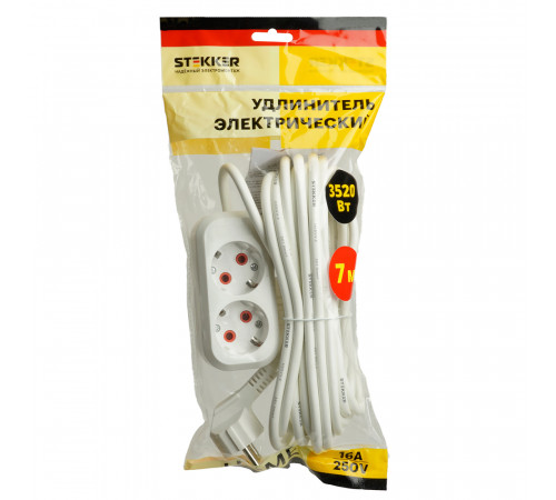 Удлинитель двухместный Stekker Home 49342 Удлинитель двухместный Stekker Home 49342