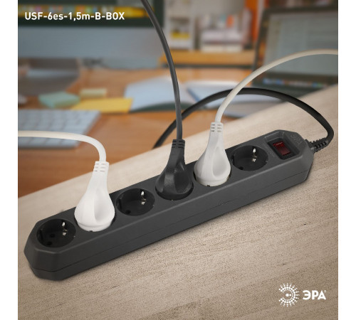 Сетевой фильтр Эра USF-6es-1,5m-B-BOX Б0037261 Сетевой фильтр Эра USF-6es-1,5m-B-BOX Б0037261