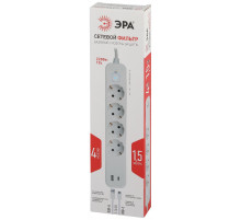 Сетевой фильтр Эра USF-4es-1,5m-2xUSBAC-W Б0059571