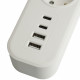 Сетевой фильтр 3-местный с/з и 2 USB-A+2 Type-C Stekker Nova HM21-31-02 50099