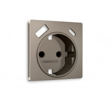 Лицевая панель для розетки с/з со шторками 2USB A+C Ambrella Volt Alfa AP6400