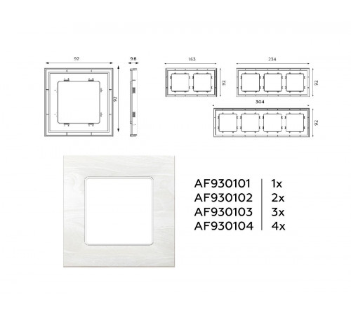 Рамка двухместная Ambrella Volt Grand AF930102 Рамка двухместная Ambrella Volt Grand AF930102