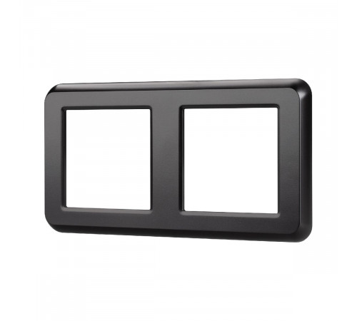 Рамка двухместная Arlight FRM-VERSA-PL-2-BK 043778 Рамка двухместная Arlight FRM-VERSA-PL-2-BK 043778