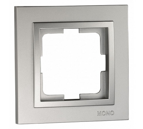 Рамка на 1 пост Mono Electric Despina серебро 102-210000-160
