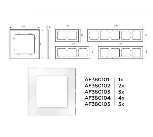 Рамка двухместная Ambrella Volt Platos AF330102 Рамка двухместная Ambrella Volt Platos AF330102